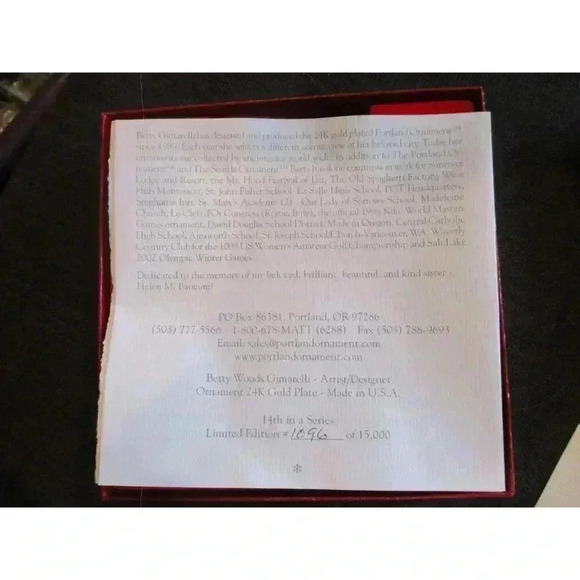 Ornament, 2002 Portland Ornament: Simon Benson House Christmas Ornament Holiday - Picture 5 of 6